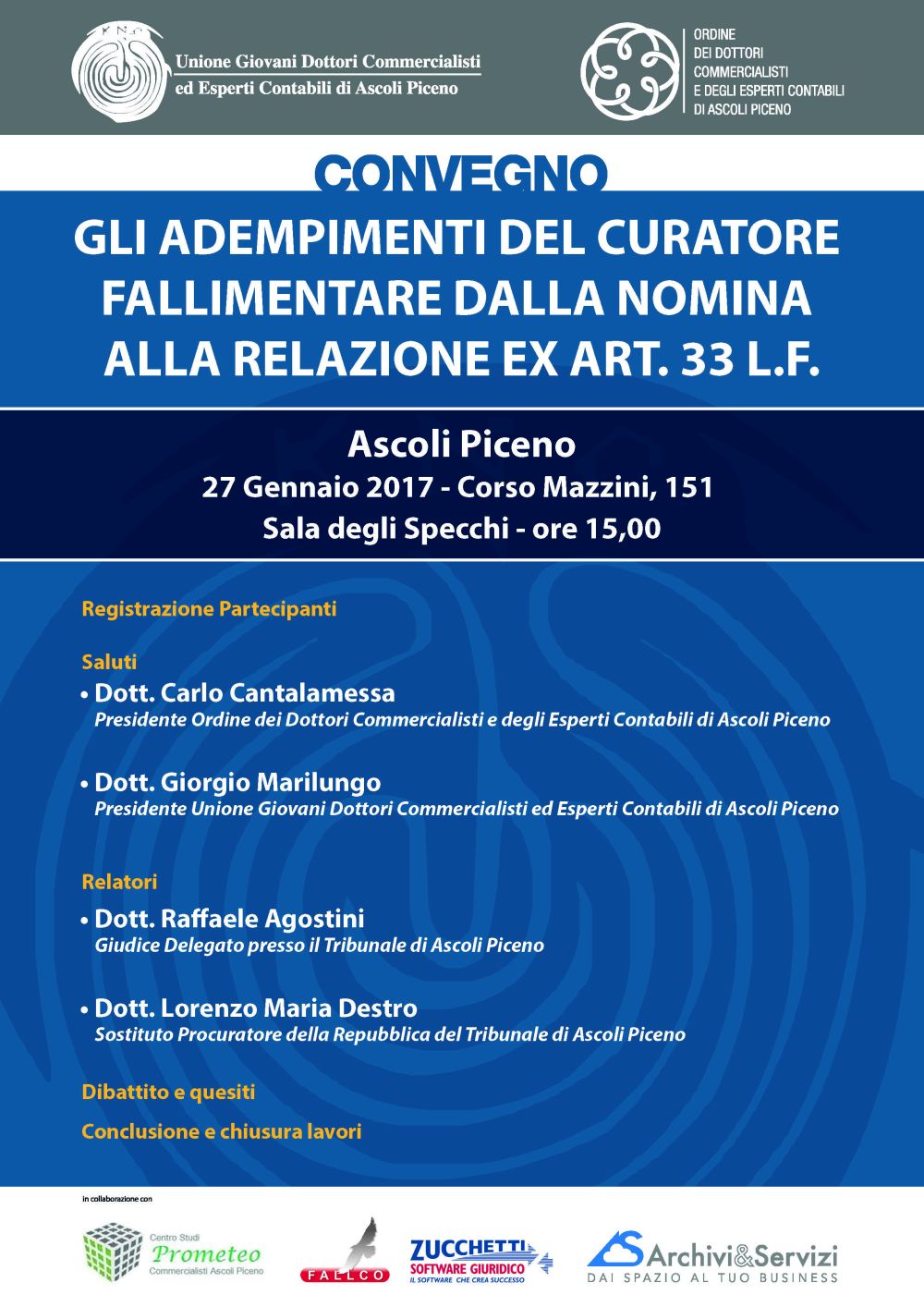 CONVEGNO – ASCOLI PICENO 27 Gennaio 2017